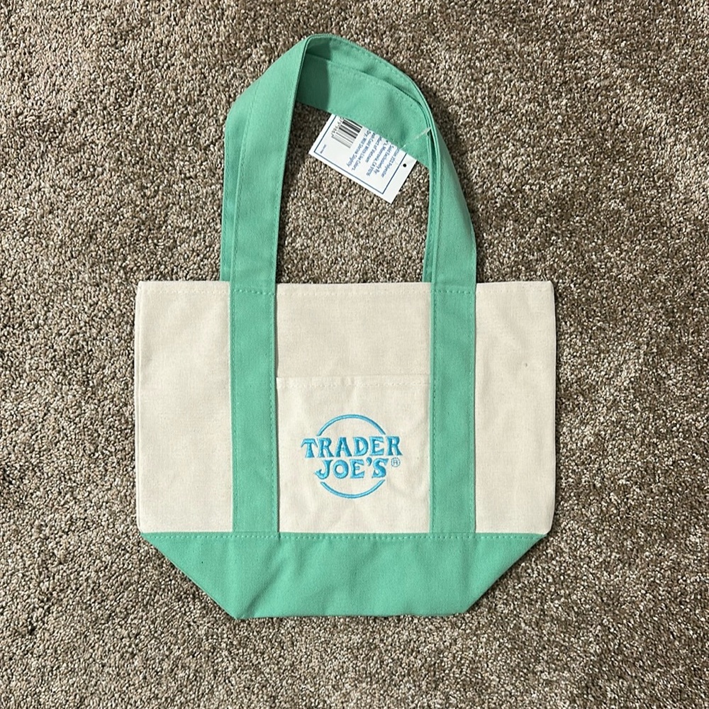 Mint Green Mini Trader Joe’s Tote Bag